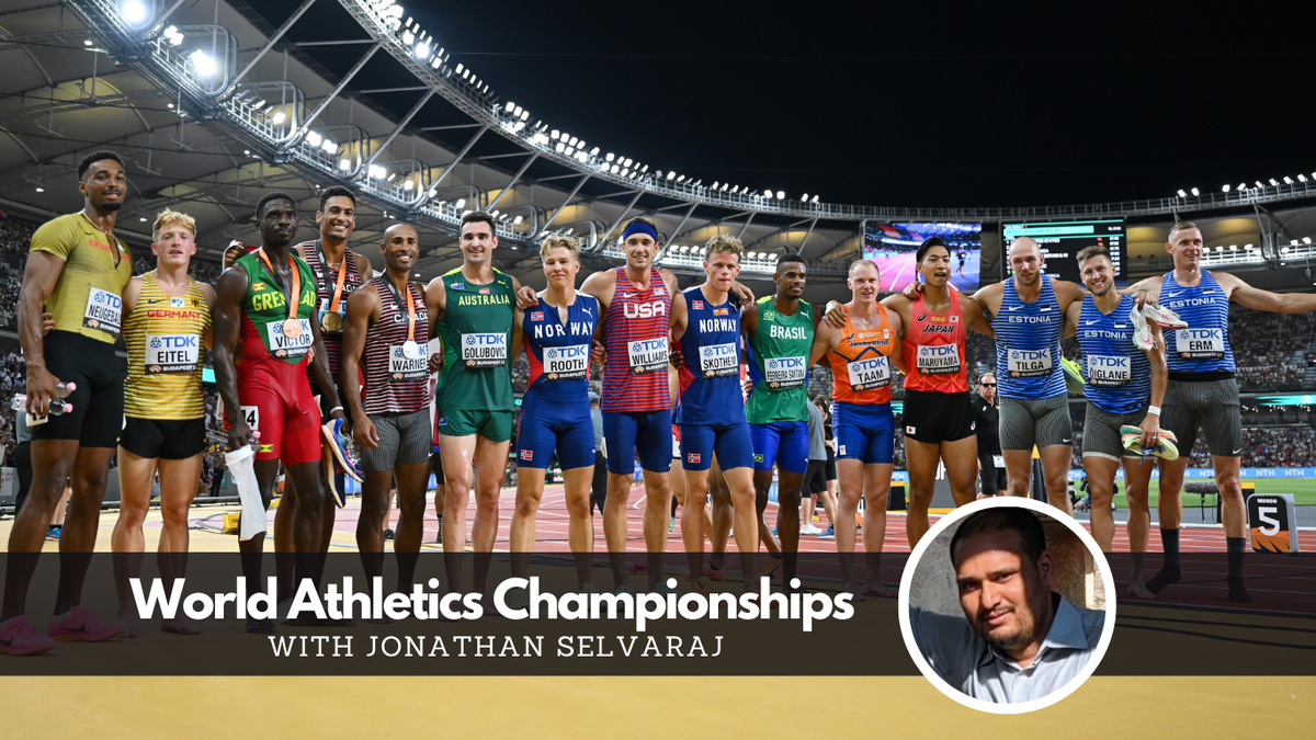 Why do track and field athletes cheer for each other, with medals at